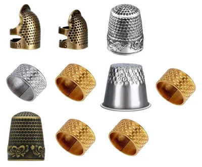 10er-Pack Fingerhüte aus Kupfer, verstellbar, Fingerschutz für Nähen