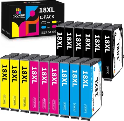 Image de Lot de 14 cartouches d'imprimante 18 XL, compatibles avec Epson 18 XL
