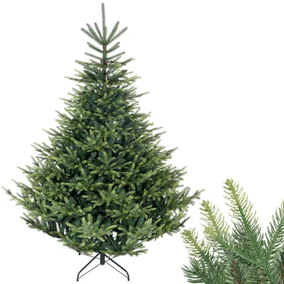 Produktbild von Salcar Künstlicher Weihnachtsbaum 180/210 cm Tannenbaum echt Spritzguss aus PE & PVC mit Metallständer