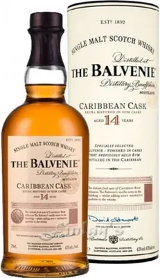 Produktbild von The Balvenie 14 Jahre Carribean Cask Single Malt Scotch Whisky in Geschenkpackung | 43 % vol | 0,7 l