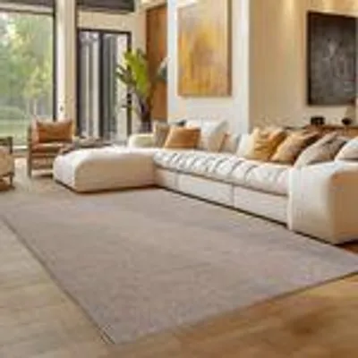 Zdjęcie produktu dla Dywan bouclé Carpettex do salonu sypialni i biura miękki łatwy w pielęgnacji trwały nowoczesny , Rozmiar : 140 x 200 cm , Kolor : Beżowy-1