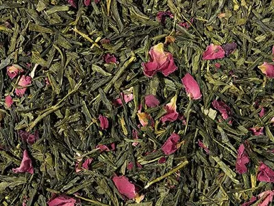 Produktbild von 1 kg Grüntee Sencha Sakura Kirsch-Note aromatisiert