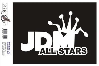 Produktbild von Aufkleber / Autoaufkleber - JDM / Die cut / Auto / OEM - JDM All Stars 170x110mm silber - Heckscheibe / Heckscheibenaufkleber