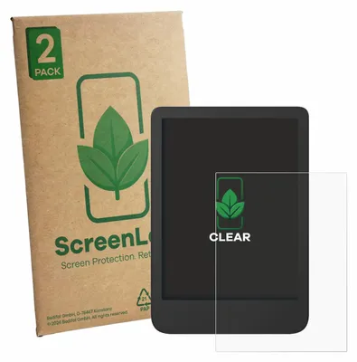 Produktbild von 2x ScreenLeaf Schutzfolie für Tolino Shine 5 Color 2024 Displayschutz Display Schutz Folie Klar Transparent