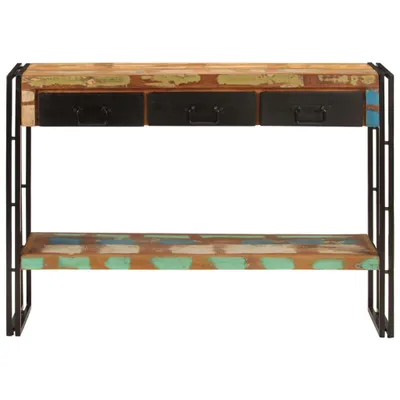 Zdjęcie produktu dla vidaXL Stolik konsola 110x30x76 cm lite stare drewno