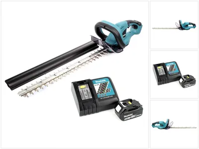 Obrázek produktu pro Akumulátorové nůžky na živý plot Makita DUH 523 RT 18 V 52 cm + 1x akumulátor 5,0 Ah + nabíječka