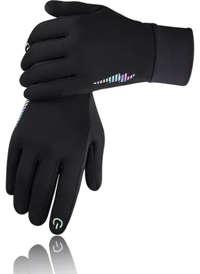 Produktbild von Kinder Thermo Winterhandschuhe Wasserdicht Anti-Rutsch Touch Screen für Jungen Mädchen 3-15 Jahre Schwarz M (5-7 Jahre)