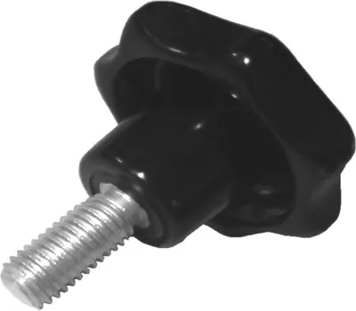 Produktbild von 50 Stück -- Sterngriffschraube M8 x 15 mm DIN6336 A schwarz Ø40