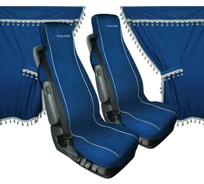 Produktbild von Vorhänge Lampa Set aus Mikrofaser für Lastwagen - Blau