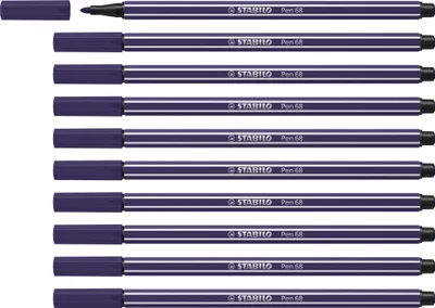Obrázek produktu pro Stabilo - Plstěné pero 68/22 M pruská modř | 1 kus | 10 kusů