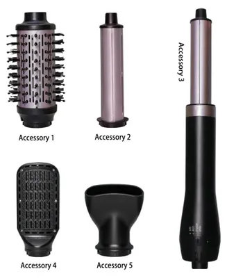 Image de INF Brosse soufflante 5-en-1 noire 900W ABS 3 vitesses air chaud et froid