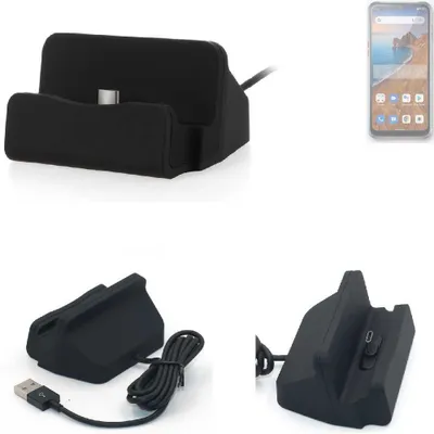 Produktbild von K-S-Trade Docking-Station kompatibel mit Unihertz TickTock-E Ladestation Dock Ladegerät Docking Station Tischständer Ständer inkl. USB Typ C Kabel