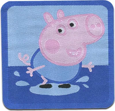 Obrázek produktu pro Peppa Wutz © Schorsch Wutz Wasser - Záplata, nažehlovací, nažehlovací záplata, nášivka, záplata, k nažehlení, velikost: 5,8 x 5,6 cm