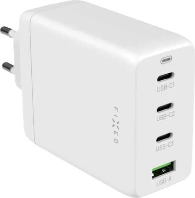 Immagine prodotto di Stała ładowarka podróżna GaN 3xUSB-C/USB 100W | FIXCG100-3CU-WH