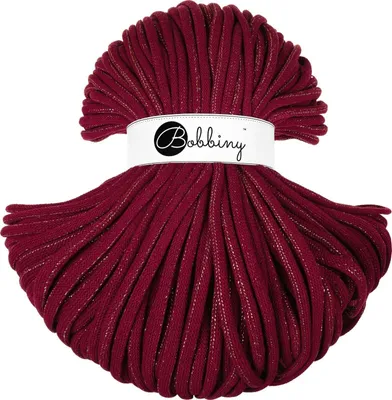 Produktbild von Bobbiny Jumbo 9 mm 100 m Golden Wine Red Schnur