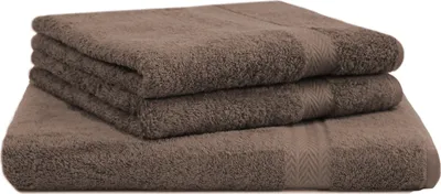 Produktbild von Betz 3-tlg. Saunatuch Set PREMIUM 1 Saunatuch 2 Handtücher 100%Baumwolle  Farbe: nussbraun