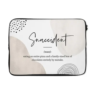 Produktbild von MuchoWow® Laptop Hülle 13 Zoll Sprichwörter - Snaccident - Zitate - Wörterbuch - Snaccident Definition Laptoptasche - Laptophülle - Sleeve - Rundumschutz