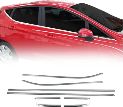 Immagine prodotto di Modanature per finestre per Ford Fiesta hatchback 2017-2021 in acciaio inox 8pcs
