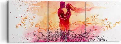 Produktbild von Bild auf Leinwand - Leinwandbild - Liebe Paar Flitterwochen - 120x40cm - Wand Bild - Wanddeko - Leinwanddruck - Bilder - Kunstdruck - Wanddekoration - Leinwand bilder - Wandkunst - CA120x40-3006