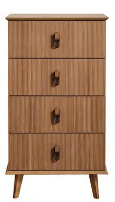 Produktbild von Kommode Stilvolle Beige Kommode Holz Schlafzimmer Möbel 4 Schubladen Designer