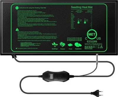 Productafbeelding van Verwarmingsmat met Thermostaat voor Planten en Reptielen, 50W, Waterdicht