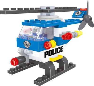 Immagine prodotto di Kit di costruzione della polizia Bloxo 68 pezzi