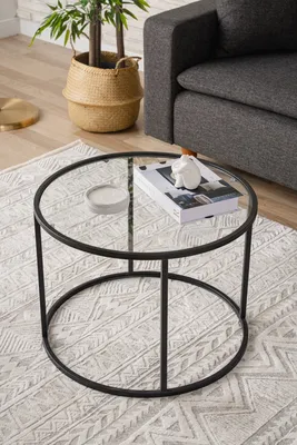Obrázok produktu pre Skye Decor, Berlín - Black 60, konferenčné stolíky, čierna farba, sklo, 60 x 43 x 60 cm