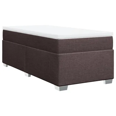 Produktbild von Boxspringbett mit Matratze Dunkelbraun 100x200 cm Stoff