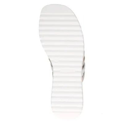 Produktbild von Caprice Damen Pantolette Leder Plateau Riemchen Keilabsatz 9-27201-44, Größe:40 EU, Farbe:Weiß