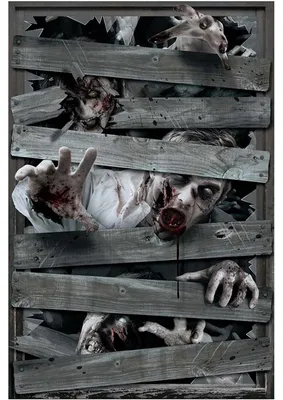Produktbild von Creepy Zombie Fenster Dekoration für Halloween
