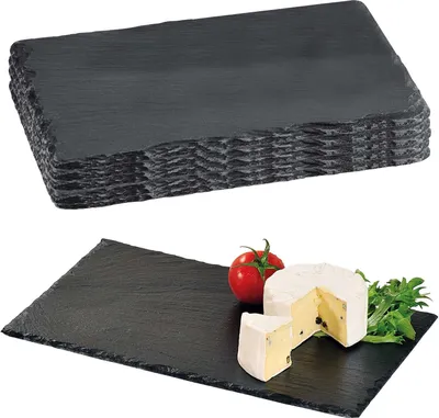 Produktbild von 5 Stück Buffetplatte aus Schiefer - 30 x 20 cm