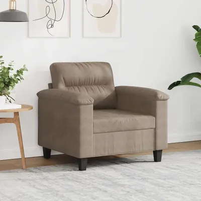 Produktbild von Sessel in Taupe mit 60 cm Sitzbreite aus Mikrofasergewebe
