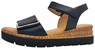 Image de Gabor Comfort : Sandales pour femmes, modèle haut, couleur noire, style décontracté