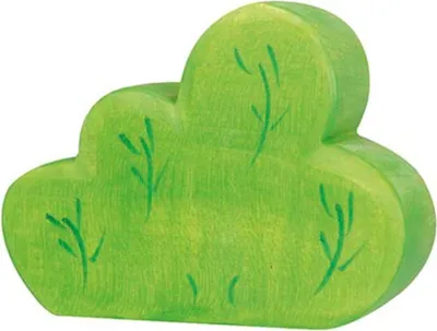 Produktbild von Holztiger Spielfigur Busch, Ahornholz, handgearbeitet, grün, schweiß- und speichelfest, 10 x 7,5 x 2,3 cm