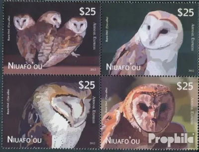 Produktbild von Briefmarken Niuafo ou - Insel 2012 Mi 479-482 Viererblock (kompl.Ausg.) postfrisch Schleiereule
