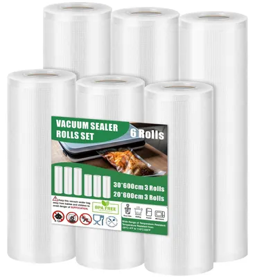 Obrázek produktu pro Vakuové sáčky na potraviny, sada 6 rolí, rozměry 20/30 x 600 cm