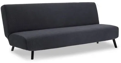 Immagine prodotto di Copertura per divano a 3 posti, senza braccioli, in Spandex, grigia, elasticizzata e antiscivolo