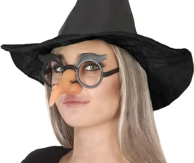 Zdjęcie produktu dla Okulary czarownica szare kolorowe Halloween