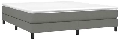 Obrázek produktu pro vidaXL Box spring bed frame dark grey 160x200 cm fabric