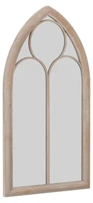 Obrázek produktu pro Nástěnné zrcadlo Farmhouse s klenutým vzorem, kovový rám, 111,5 x 60,5 cm