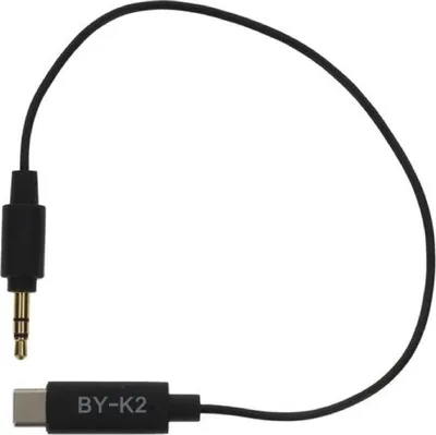 Produktbild von BOYA BY-K2, USB C, Männlich, 3.5mm, Männlich, Schwarz