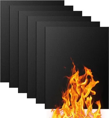 Produktbild von Famanu Grillmatten 40 x 30 cm - hitzebeständig - antihaftbeschichtet - wiederverwendbar