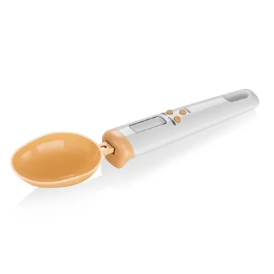 Zdjęcie produktu dla Tescoma DELÍCIA, Elektroniczna waga kuchenna, 0,3 kg, 0,1 g, Biały, Żółty, Przyciski, g