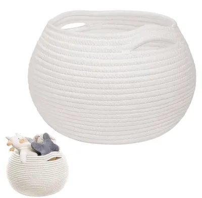 Image de Panier de rangement rond, noir, pliable, polyvalent, 1 pièce, pour les jouets de bébé