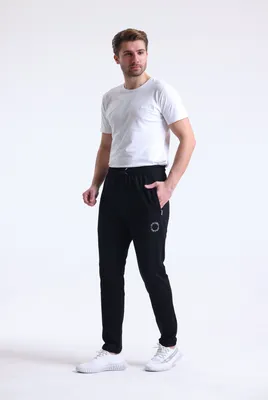 Produktbild von Herren Sweatpants Jogginshose Normalgröße | Kollektion-8083 | Schwarz | L