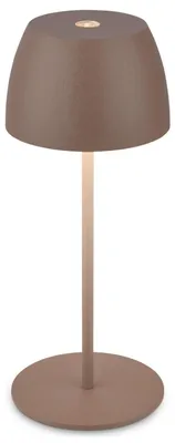 Image de Briloner Serina Mini lampe de table LED sans fil IP44, à intensité variable, tactile, anti-éclaboussures, sans fil, Umbrasand, Ø8 x 20 cm