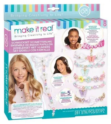 Image de Kit création de bijoux papillon - make it real - lansay - 41323 - perles et accessoires