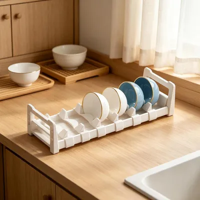 Obrázek produktu pro Keramická toaletní sada – držák na toaletní kartáč – bílá – 108 x 42 x 108 cm