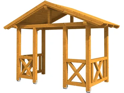 Produktbild von SKAN HOLZ Vordach Stralsund 7 eiche hell 360x187 cm