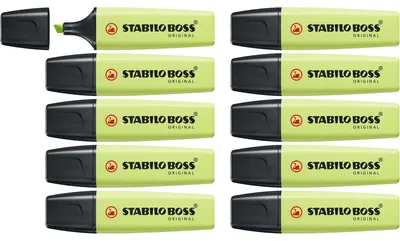 Produktbild von STABILO Textmarker - BOSS ORIGINAL Pastel - 10er Pack - Prise von Limette